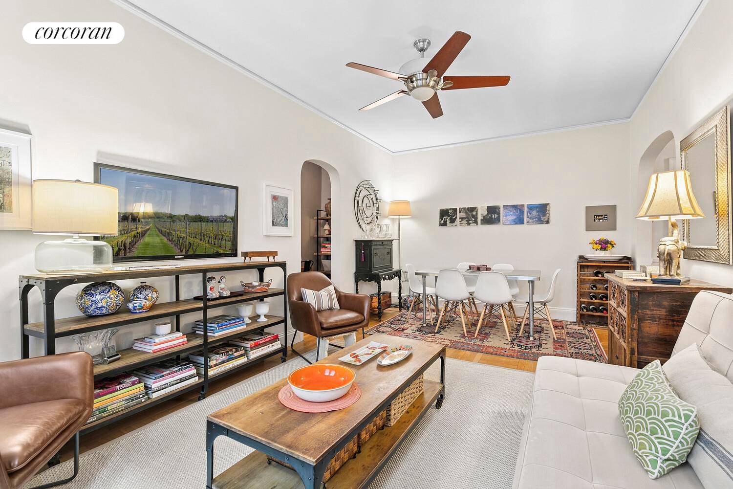 Remarkably spacious top floor one bedroom co op This serene and beautifully maintained home offers a perfect blend of charm, comfort, and convenience.