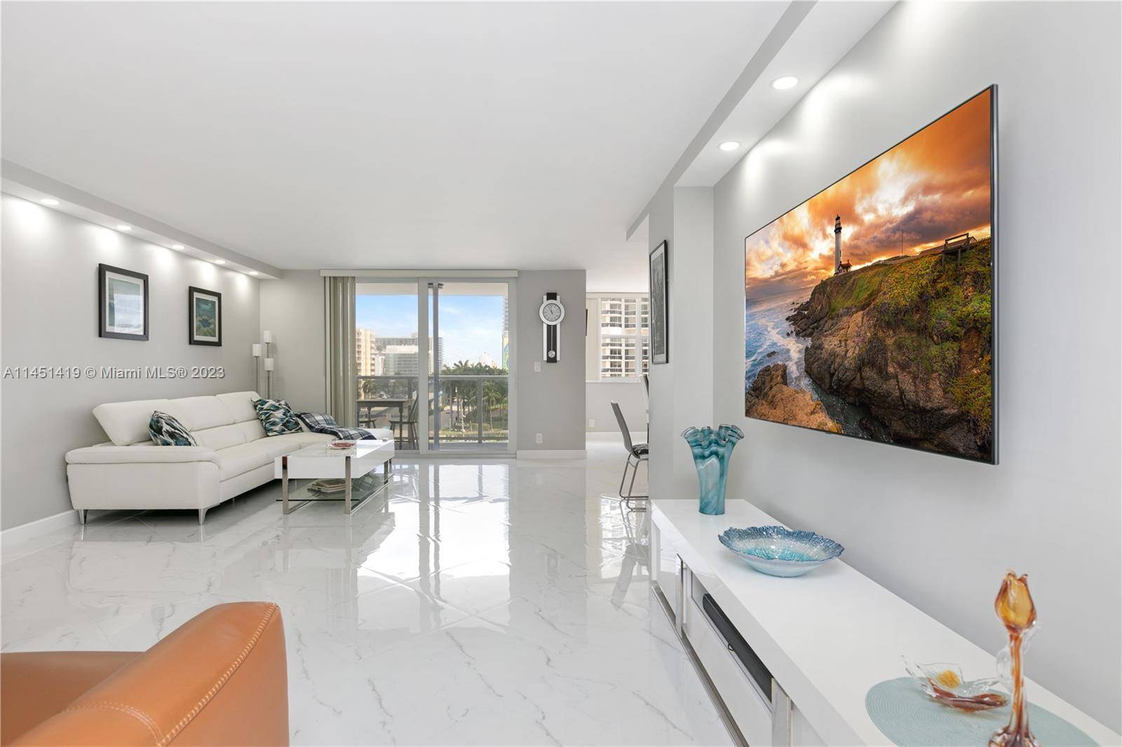 Experience the luxury of beachfront living in this stunning 2 bedroom 2 bathroom ocean front condo, completely renovated to perfection with high end finishes and sophisticated design.