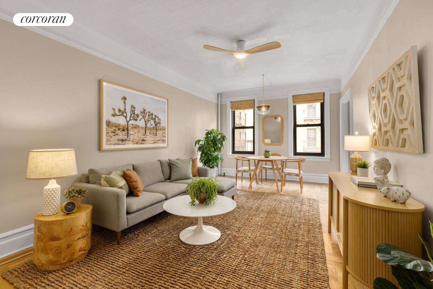 The Jewel of Crown Heights Sensationally spacious describes this two bedroom, one bath beauty located in the historic former Dearborn Hotel long celebrated as The Jewel of Crown Heights.