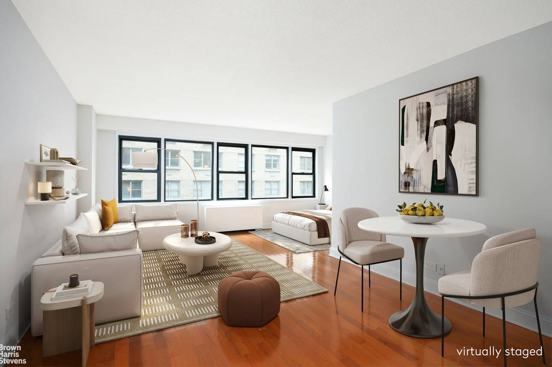 Apartment 5A is a bright, south facing Junior 1 bedroom 1 bathroom home offering exceptional closet and storage space.