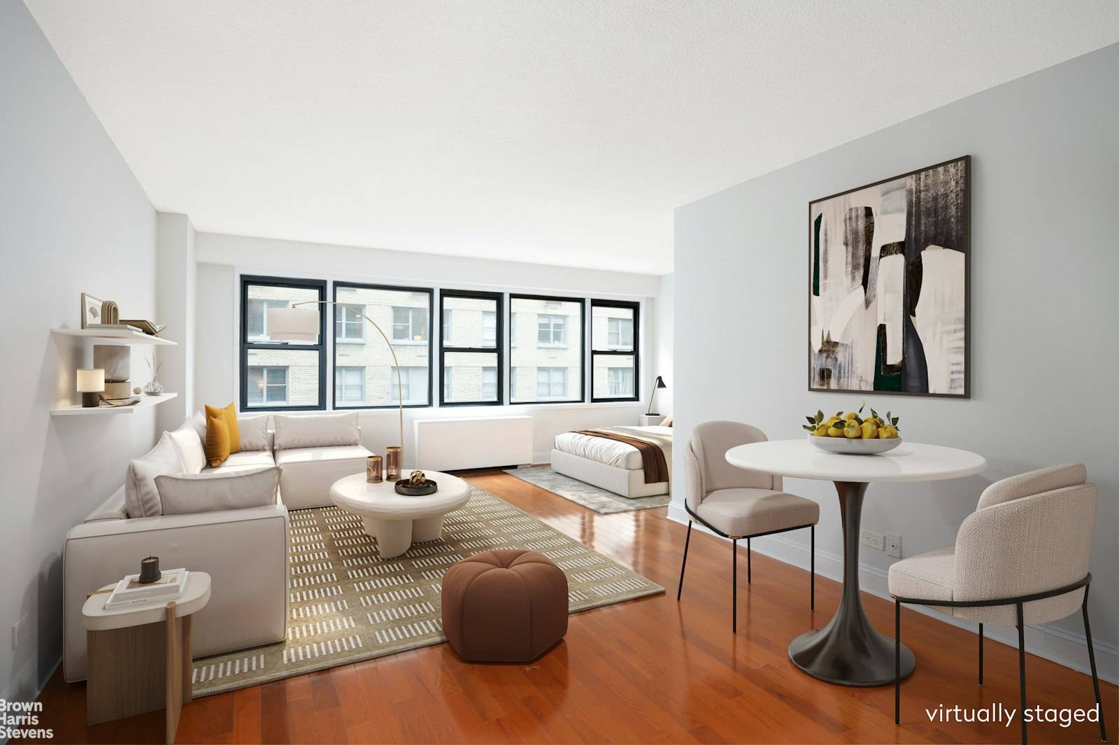 Apartment 5A is a bright, south facing Junior 1 bedroom 1 bathroom home offering exceptional closet and storage space.