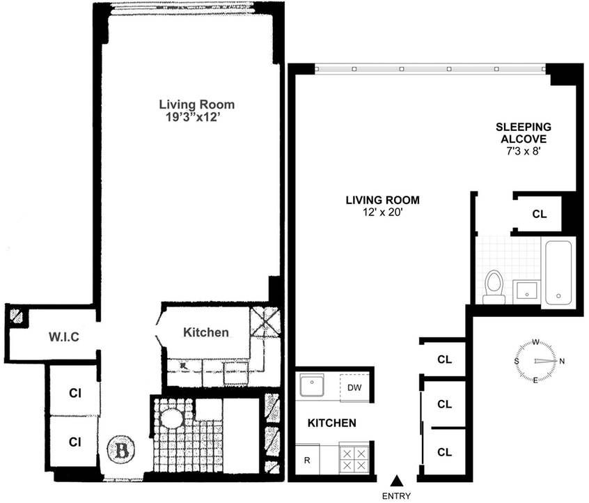 Bring your architect and imagination to this unique opportunity to combine two contiguous apartments in one of the Village's most desirable co ops !