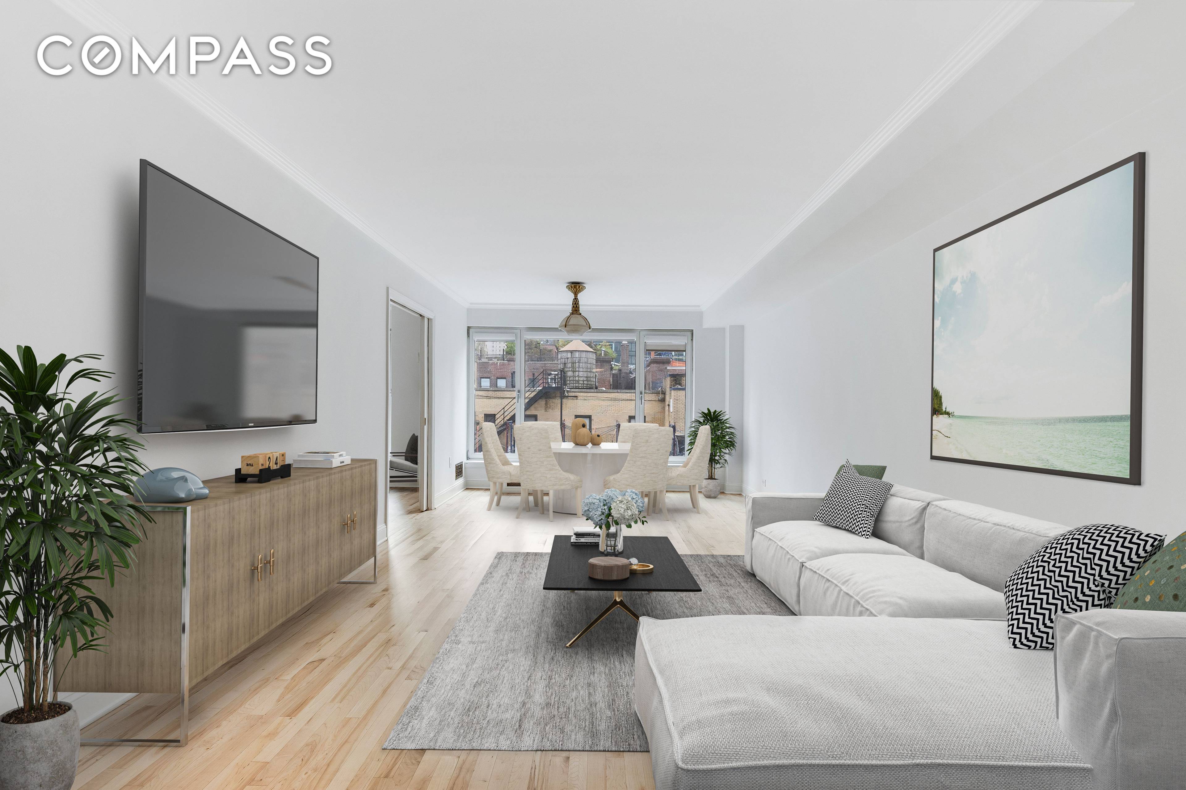 NEW BUILDING ENTRANCE LOBBY CURRENTLY UNDERWAY Enter the charming extra spacious sunlit flexible junior one bedroom with large south facing windows filled with an abundance of closets offers an elevated ...