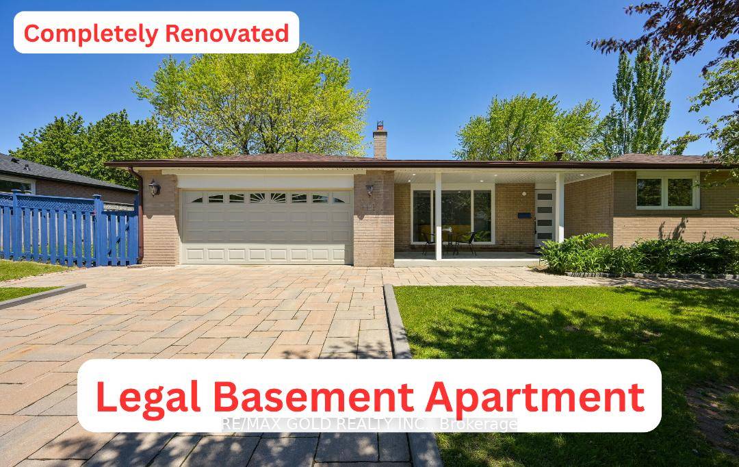 LEGAL BASEMENT APARTMENT Fabulous Bungalow with Great Curb Appeal Extended Covered Front Porch, Featuring a Huge Extended Interlocked Driveway to park 6 8 Cars Outside, Double Car Garage and a ...