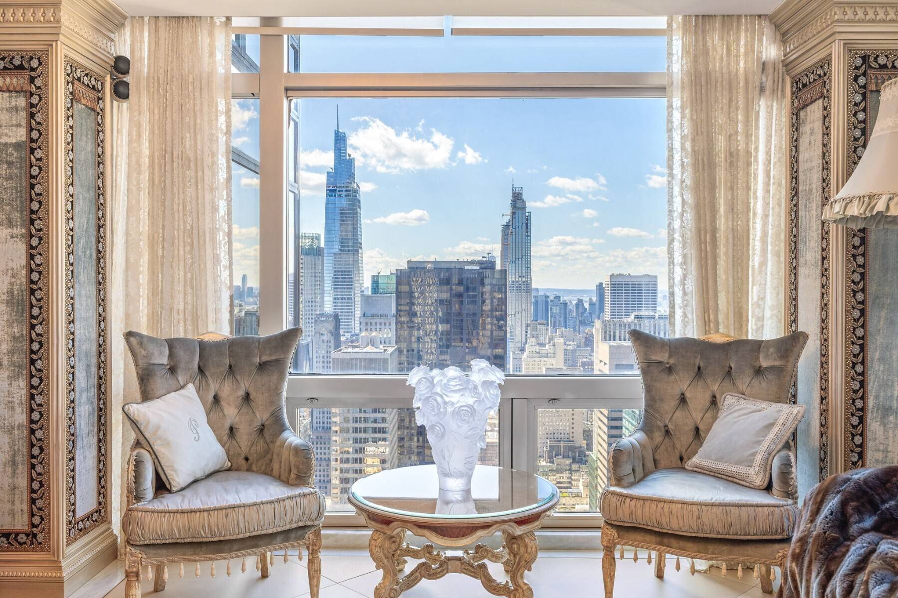 Magnificent 63rd Floor Gem in Trump Tower on Fifth Avenue Perched high above the city on the 63rd floor, this extraordinary three bedroom, three and a half bathroom residence is ...