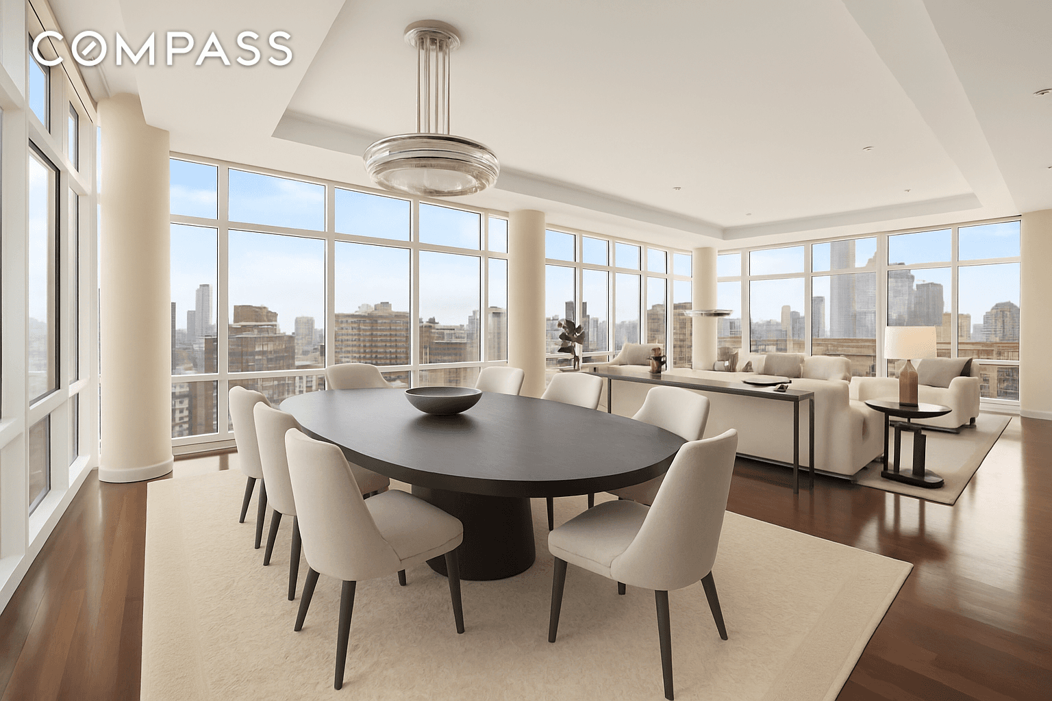 Panoramic Elegance Above Midtown 300 East 55th Street, Penthouse C This is what owning all exposures looks like.