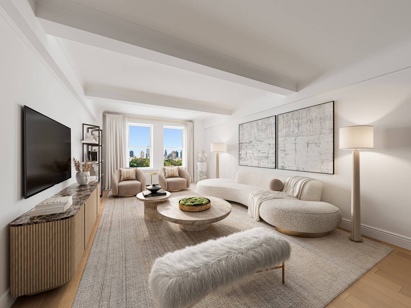 Showings Begin Wednesday, October 17 By Appointment Only FOREIGN BUYERS, PIED A TERRES, LLC, TRUST, all OK RESIDENCE HIGHLIGHTS Direct Central Park views Impeccable by Rudin Management HVAC !