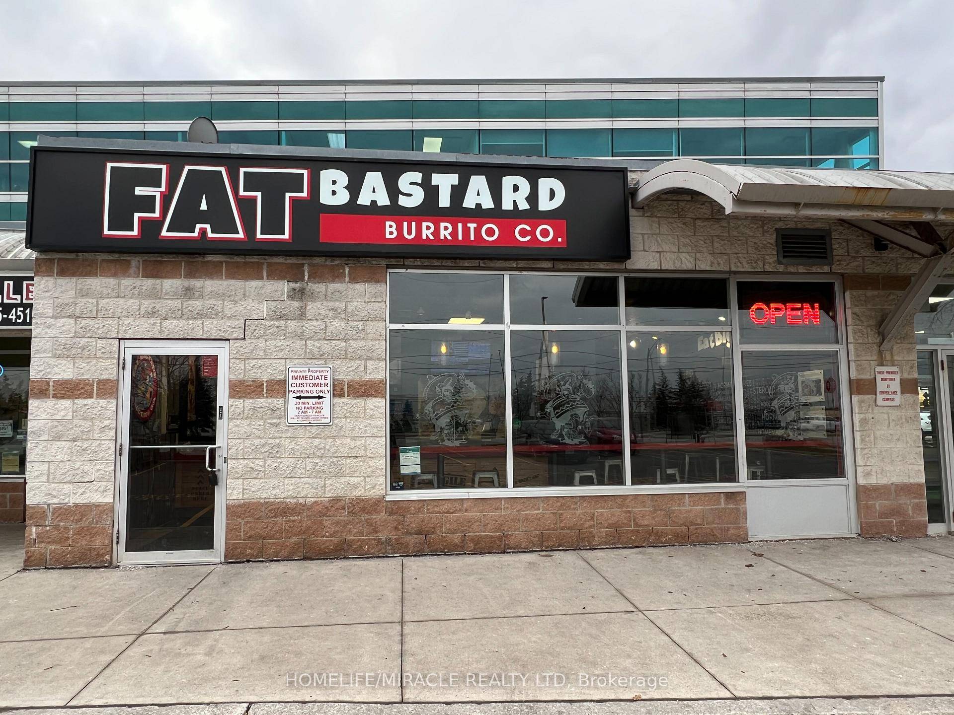 Fat Bastard Burrito in the hart of Brampton Can Not Be Convert into other Brand or any type of other restaurant.