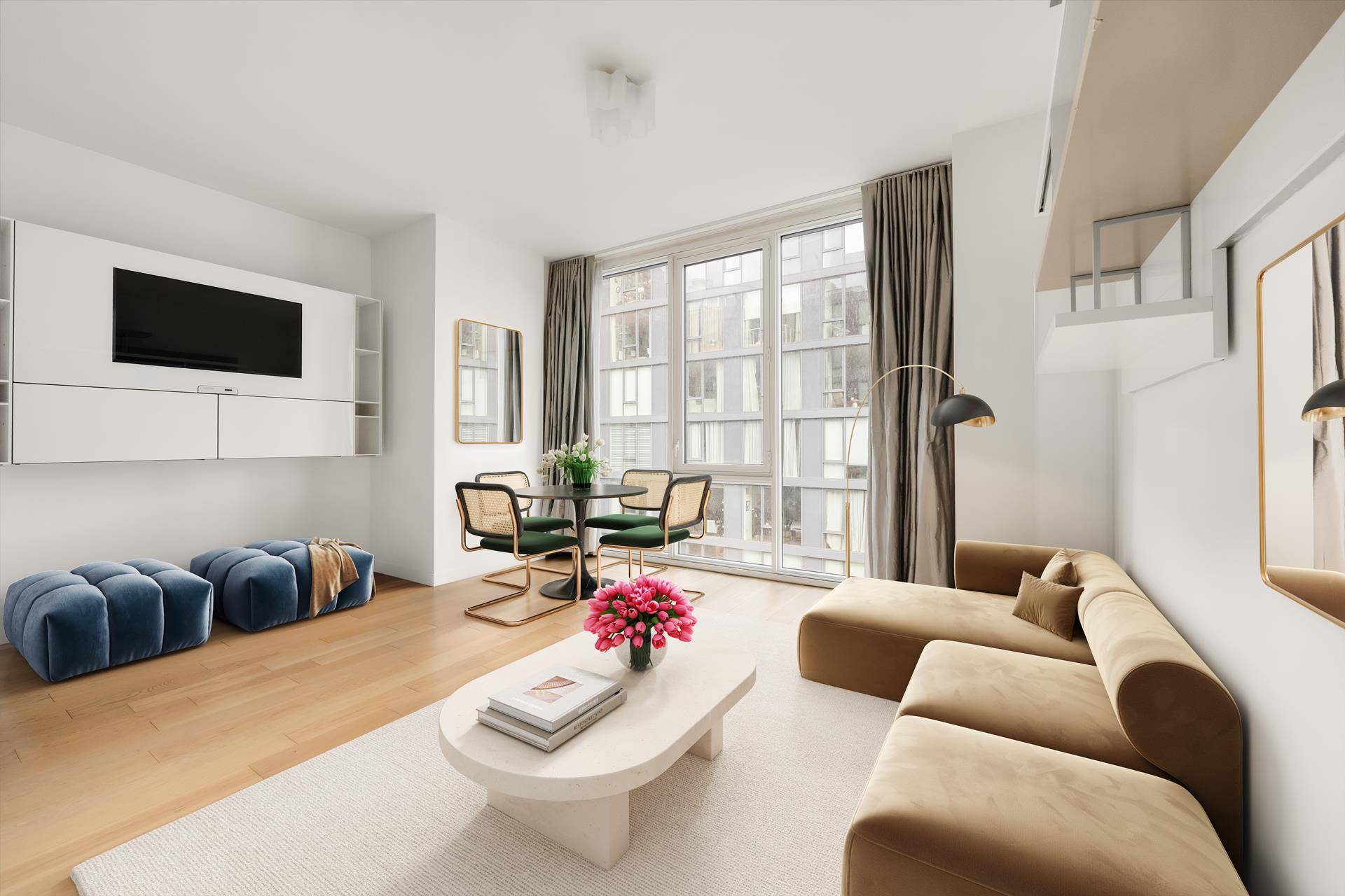 410N at 540 West is a meticulously designed alcove studio, available for immediate occupancy.