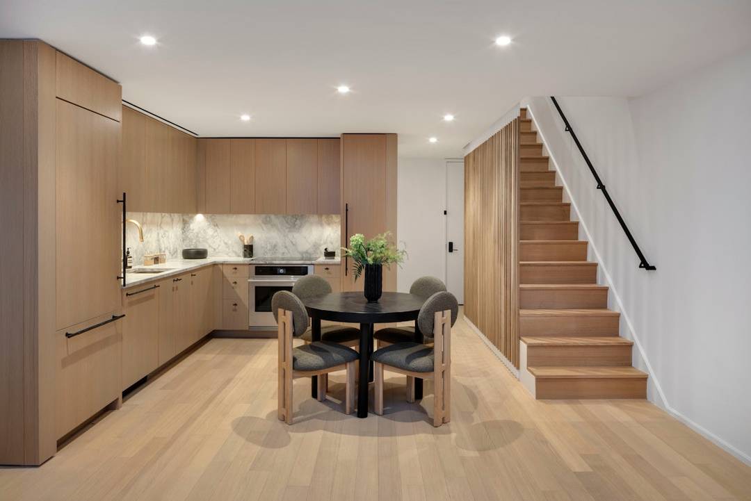 Winter 2026 Closings Residence 1F is an impressive 977 square foot one bedroom, one and a half bathroom duplex loft with eighteen foot ceilings and expansive double height windows flooding ...