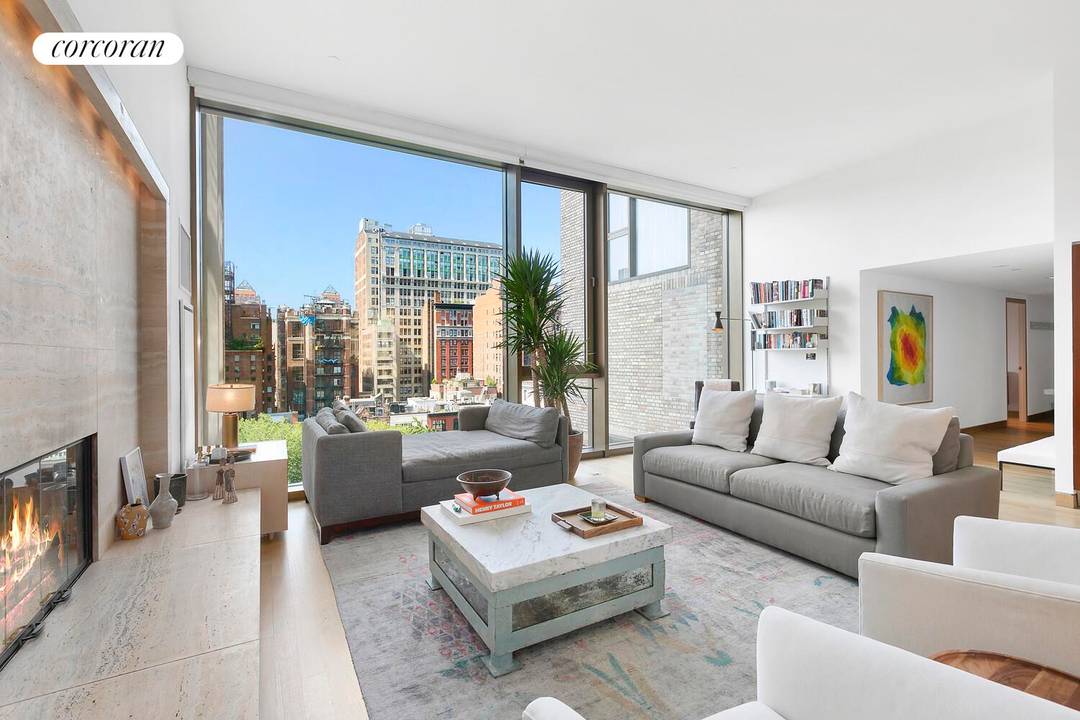 CONDOP WITH CONDO RULES Perfectly appointed high floor two bedroom two and a half bath with a southern facing 40 foot expanse of floor to ceiling windows overlooking exclusive Gramercy ...