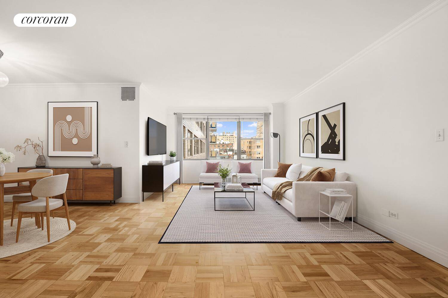 Located in one of the Upper West Side's most desirable coops, just moments from Central Park, this oversized, sun soaked home checks every box.