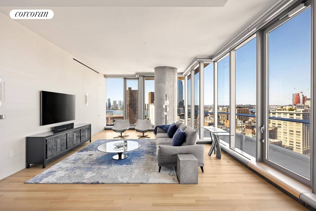 Rare Corner 2 Bedroom with Skyline amp ; Hudson River Views at the Iconic 56 Leonard.