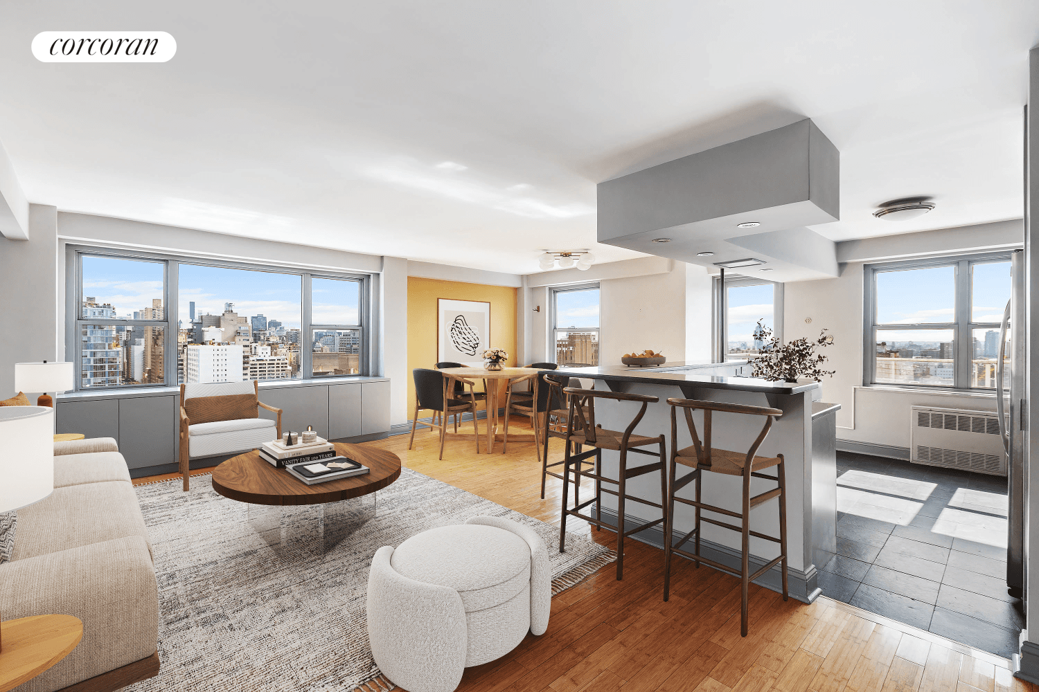 Enjoy views for days in this rarely available high floor sun flooded corner two bedroom and two bathroom home complete with two private balconies, exceptional, unobstructed city views, an open ...