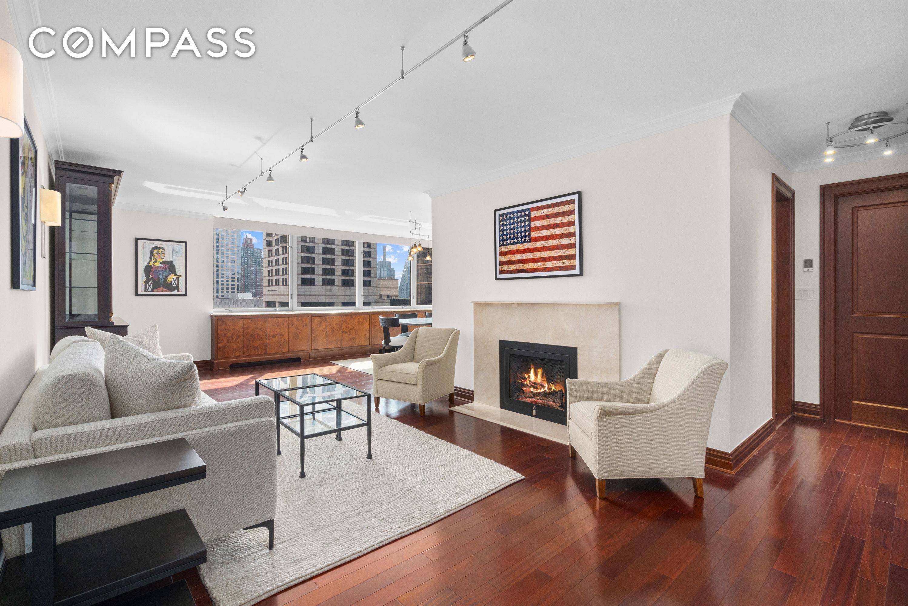 Apartment 15H presents an exquisite, fully furnished 2 bedroom, 2.