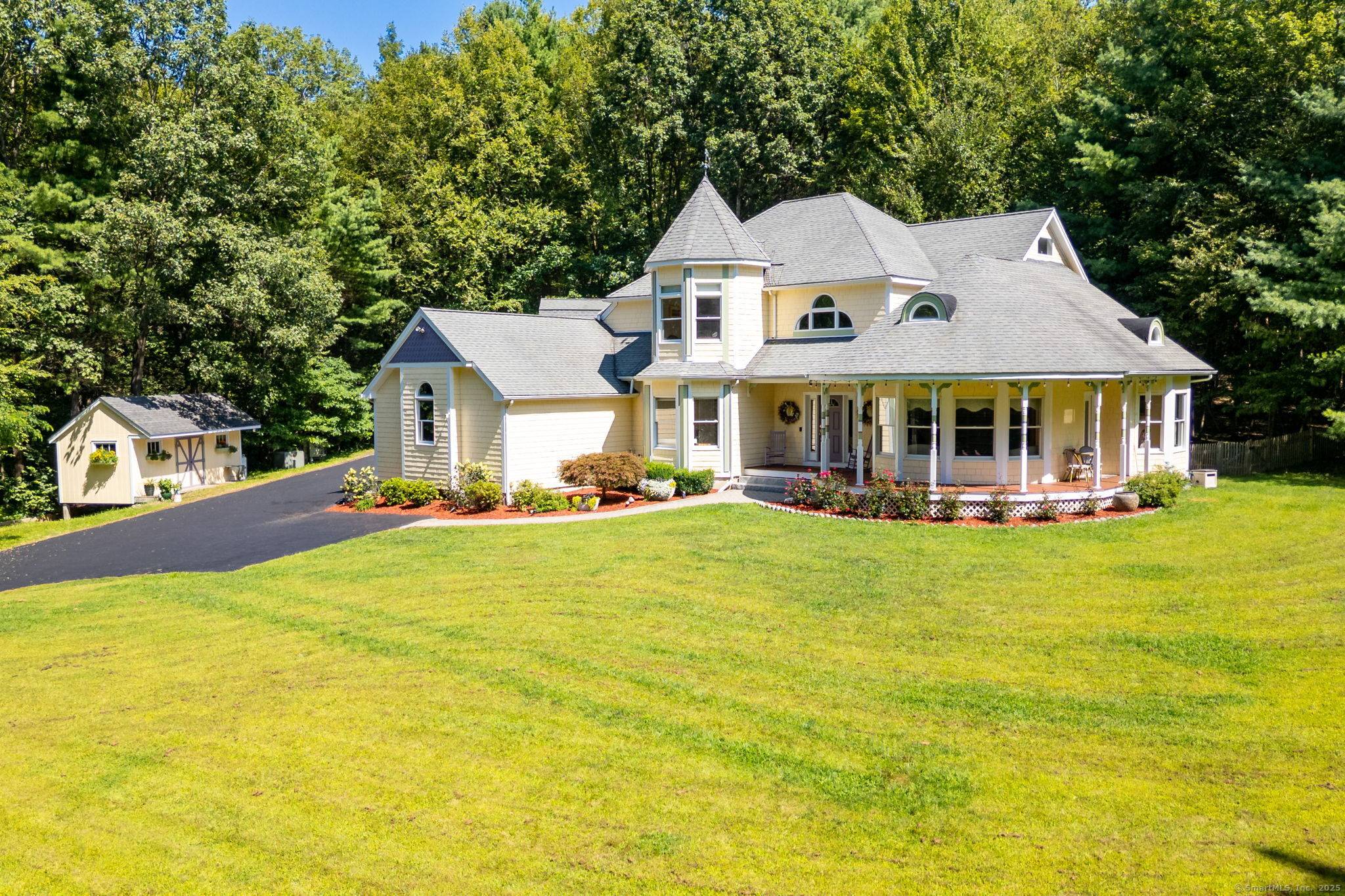 Nestled in a private meadow, this custom built neo Victorian masterpiece blends timeless elegance with modern luxury.
