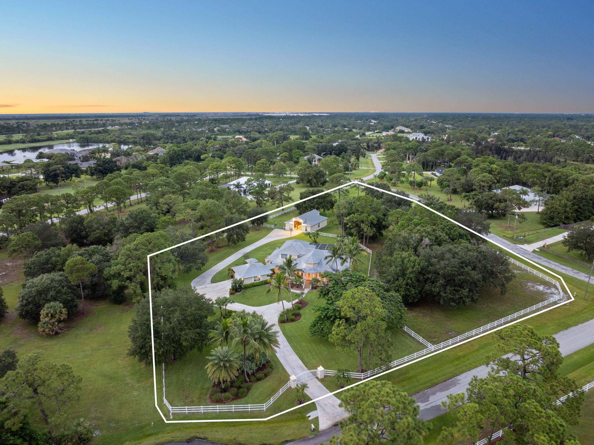 Over 4 acres of dry, fully usable and fenced land in the gated community of Stuart West.