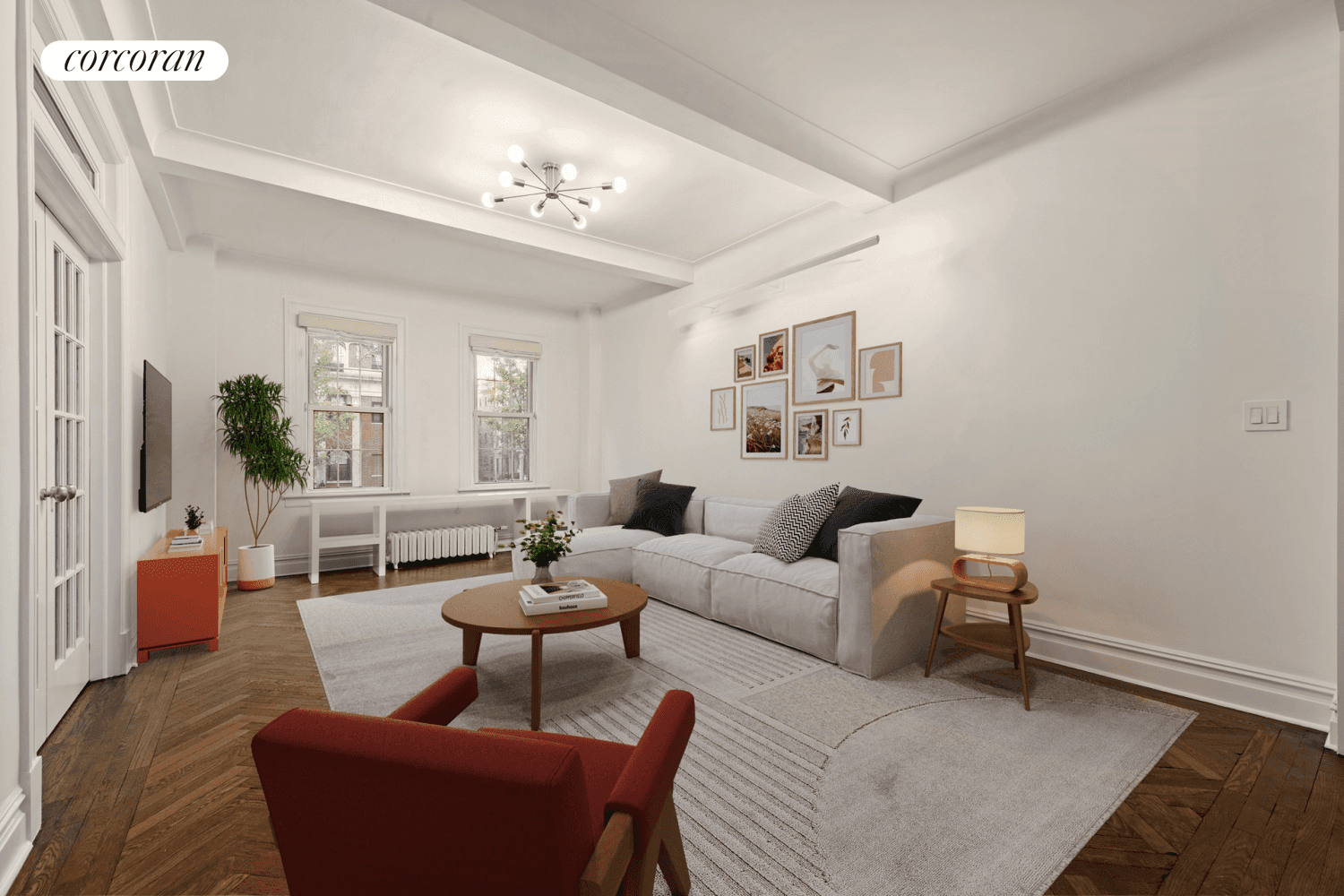 Quintessential prewar elegance meets contemporary designer style in this stunning one bedroom, one bathroom co op featuring an expansive layout and treetop outlooks in the heart of Greenwich Village's coveted ...