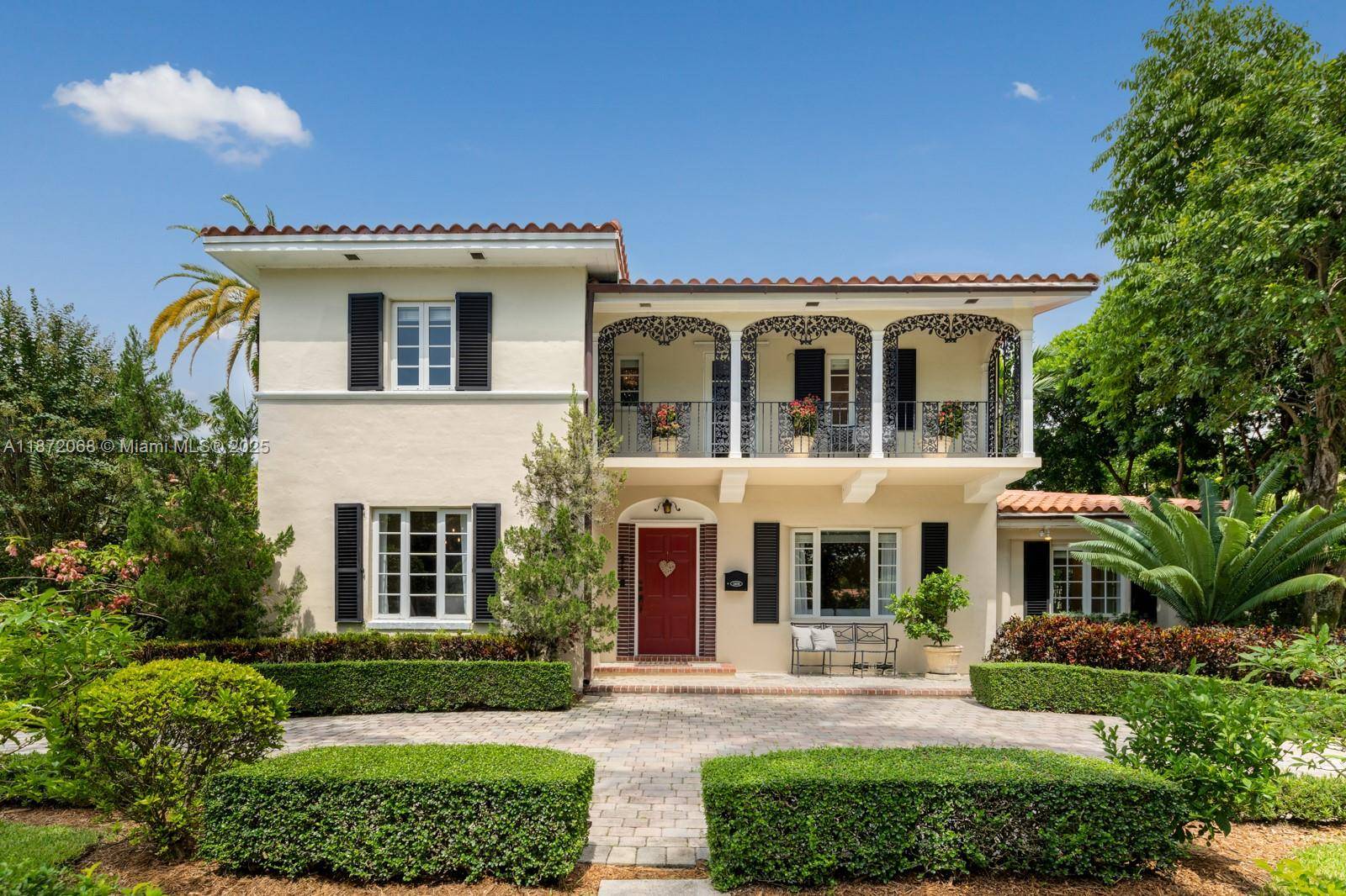 Designed in 1939 by architect Jorge Fink, this two story residence sits on a corner 18, 667 sq.