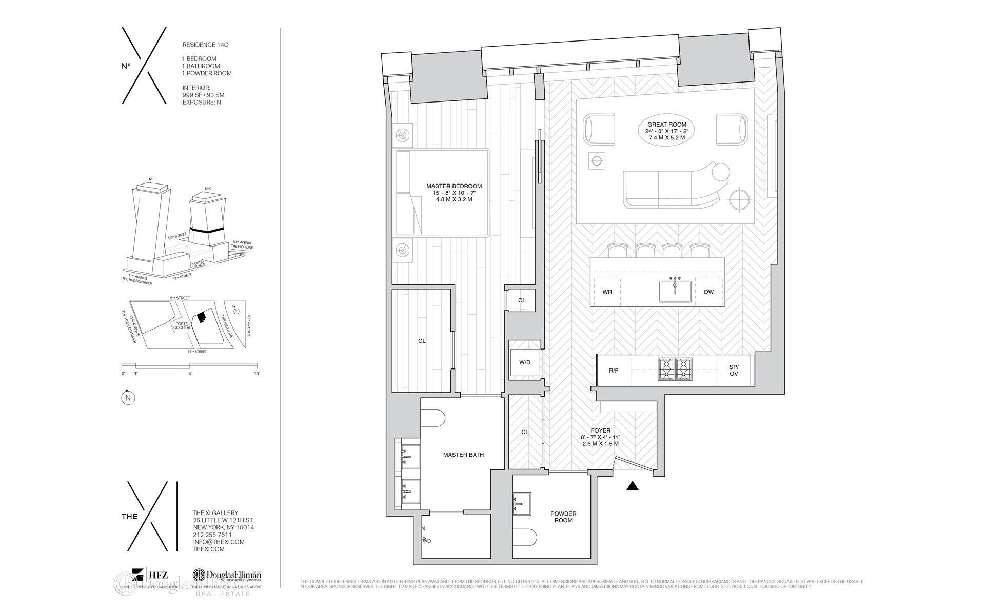 Residence 14C is a premier one bedroom designed by Gilles et Boissier at No.