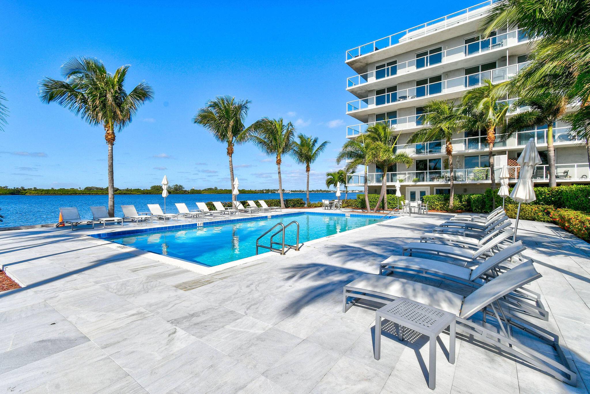 Rarely Available building, ocean access, prime South Palm Beach Location on the Intracoastal Waterway.
