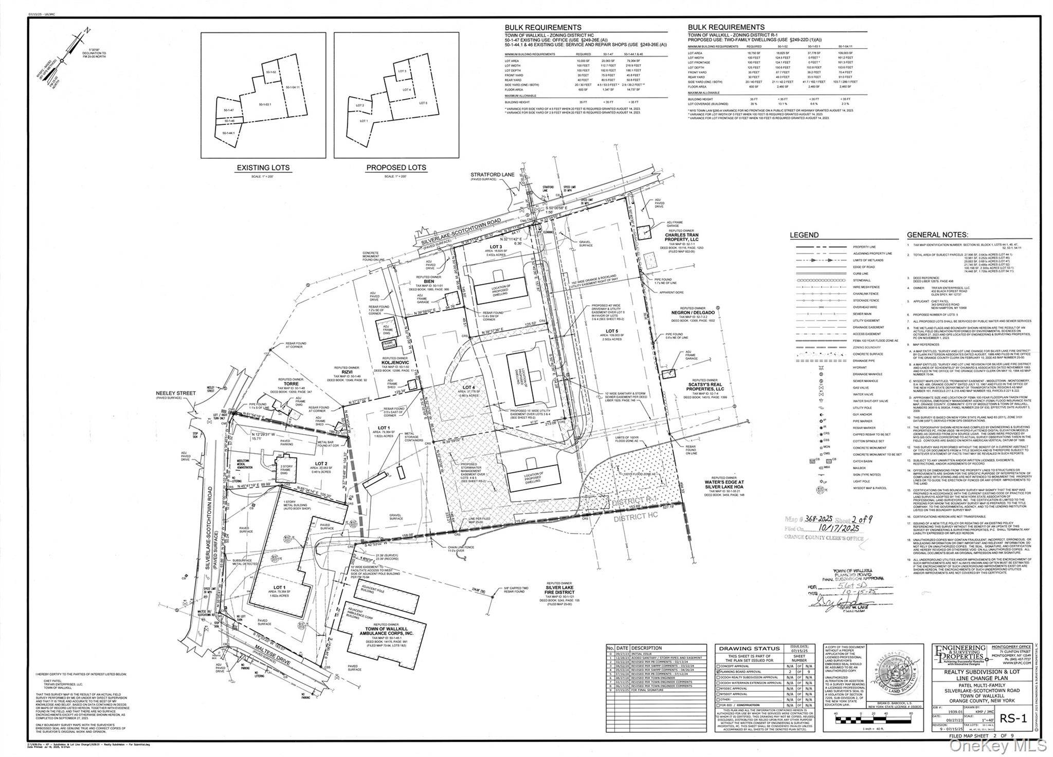 Attention Builders and Developers Presenting a rare, fully approved 3 lot subdivision on Silverlake Scotchtown Road in the desirable Town of Wallkill, ready for the construction of three new two ...