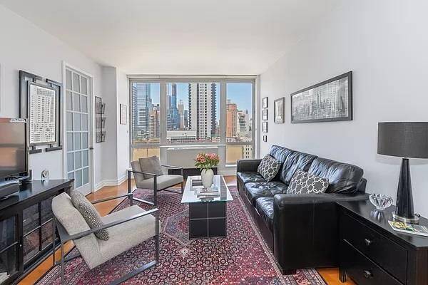 Beautiful two bedroom with 2 baths on a high floor.