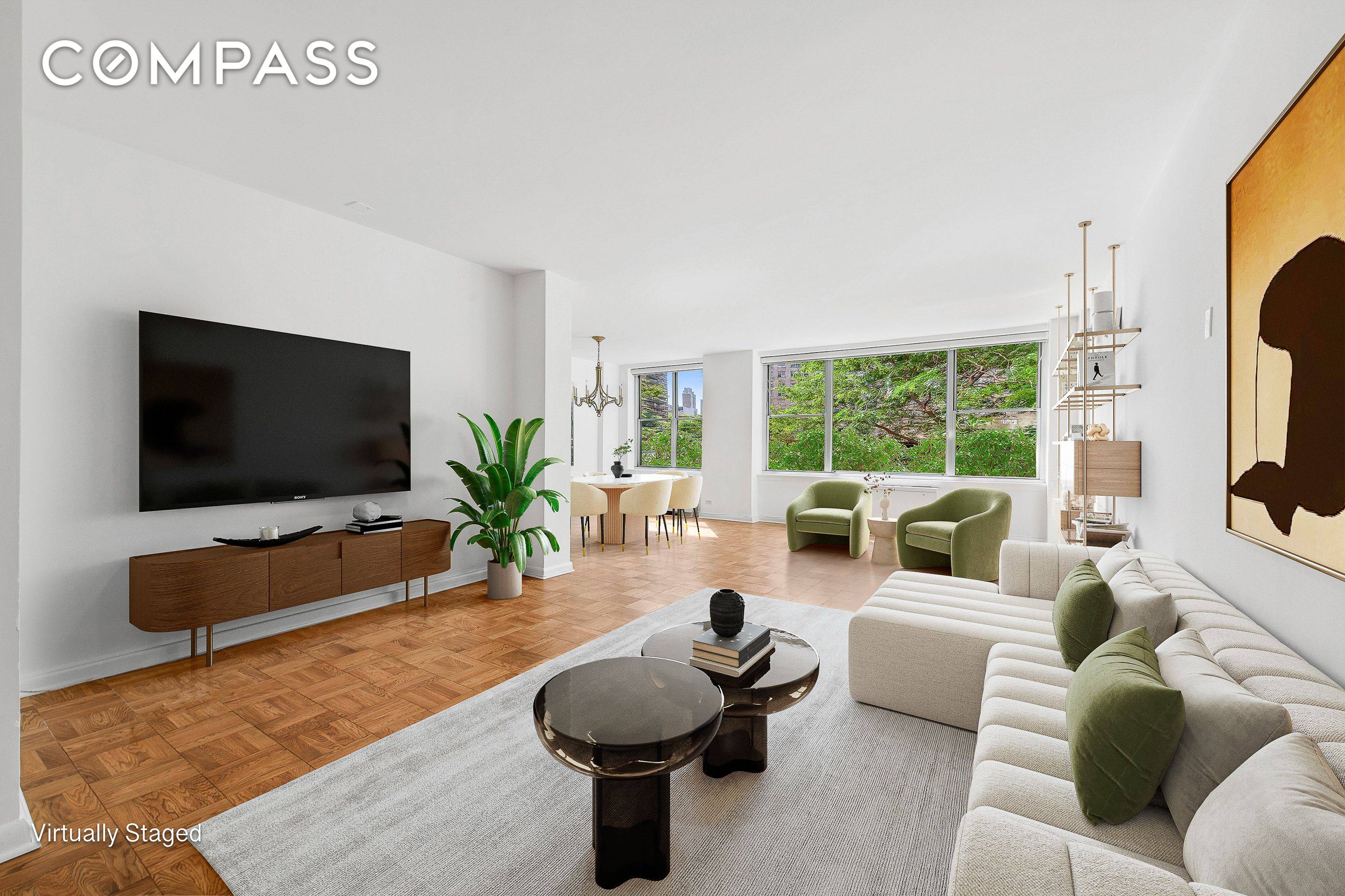 Welcome to apartment 2C at 201 E 62nd, a stunning two bedroom, two and a half bath residence located within an elegant white glove cooperative in the heart of the ...
