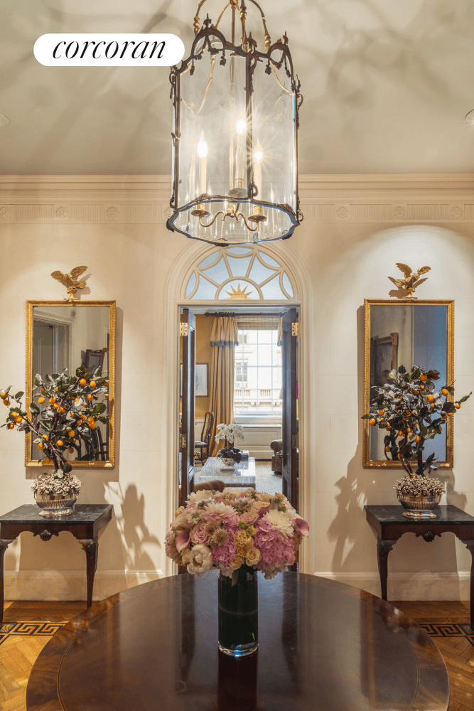 Perched perfectly on the 12th Floor of the prestigious prewar co operative, 765 Park Avenue, this eleven into ten room corner residence has four bedrooms, four full bathrooms, and a ...