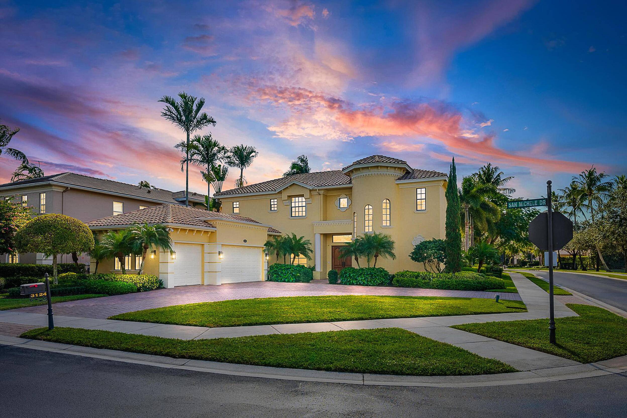 Nestled within the prestigious gated community of San Michele, this impeccably maintained 2 story home offers 5 bedrooms, 4.