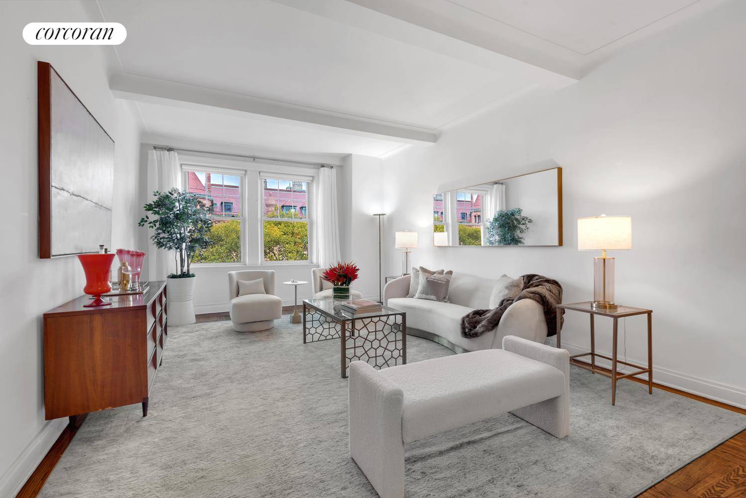 This bright and gracious three bedroom, two bathroom home is ideally positioned on a very special Museum and Central Park block on the Upper West Side.