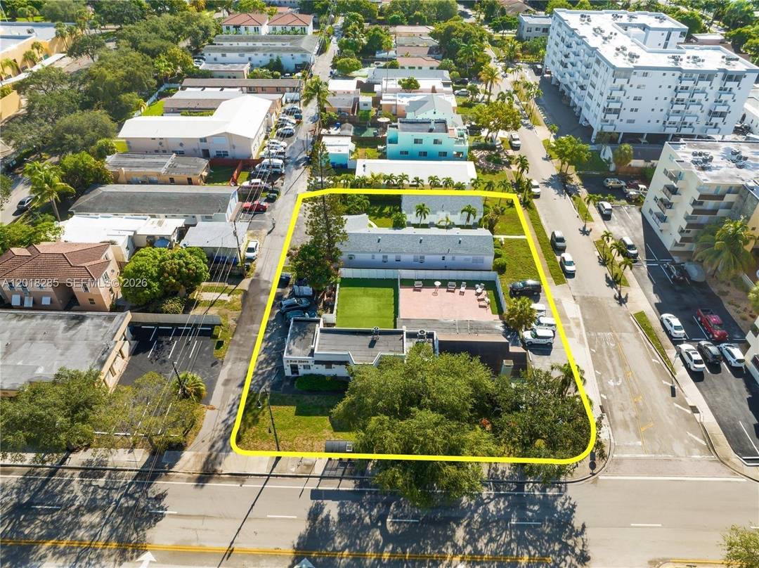 Rare assembled corner site 25, 173 SF across 3 folios at the intersection of US 1 and Jefferson Street in Downtown Hollywood's Regional Activity Center.