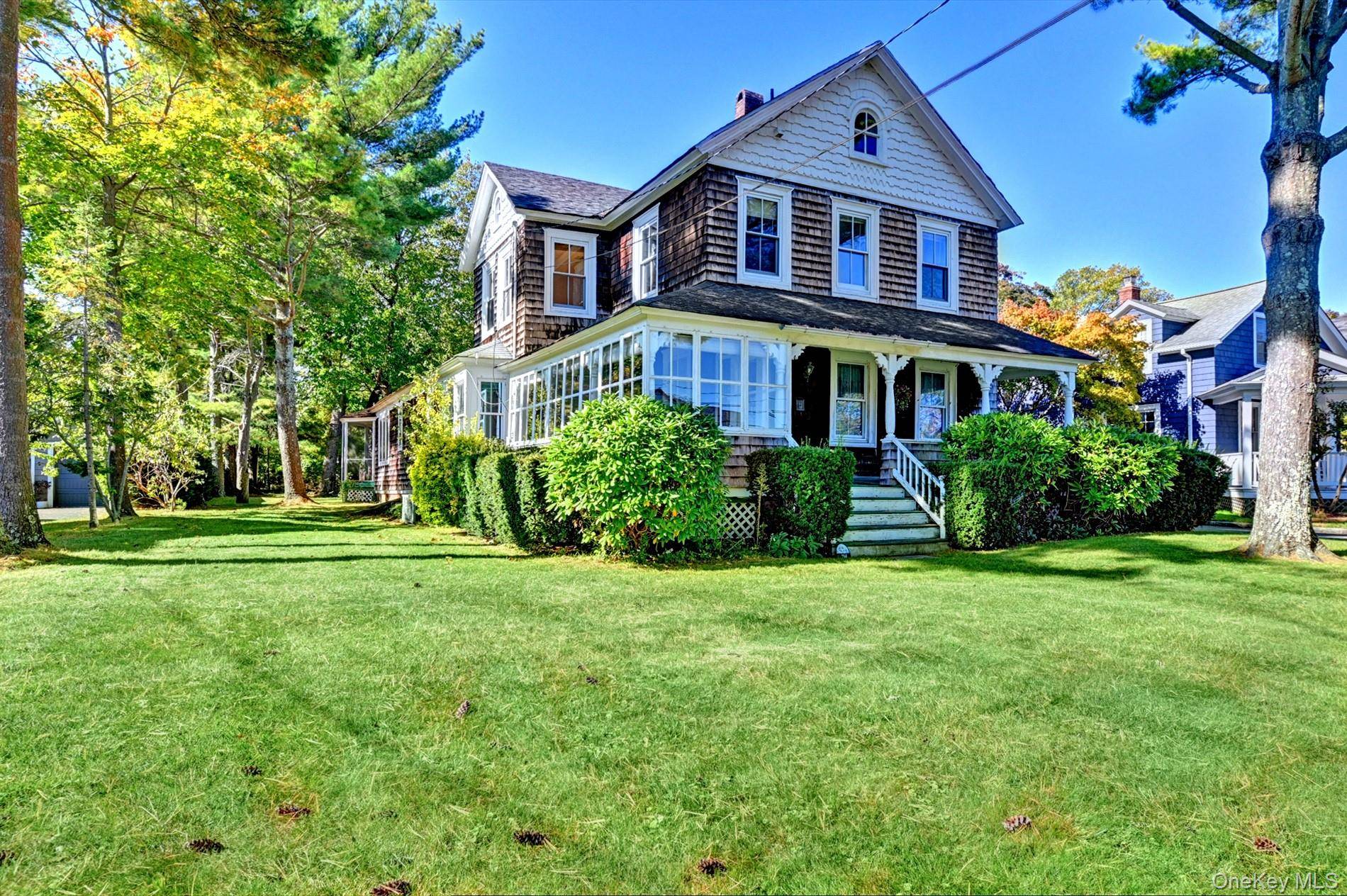 Charming and quaint with lots of historical Character, this fabulous Victorian is located in South Sayville on a half acre of beautifully manicured grounds.