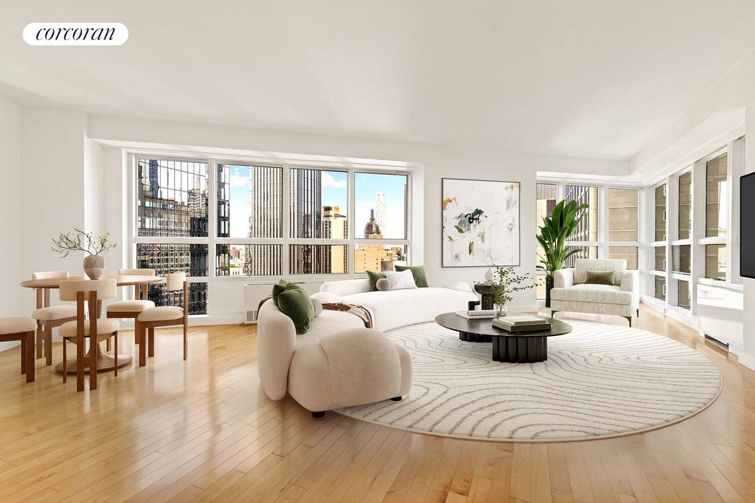 Welcome to Residence 40D at Metropolitan Tower, a beautifully renovated and spacious 2 bedroom, 2 bath condominium offering exceptional light, volume, and triple exposures.