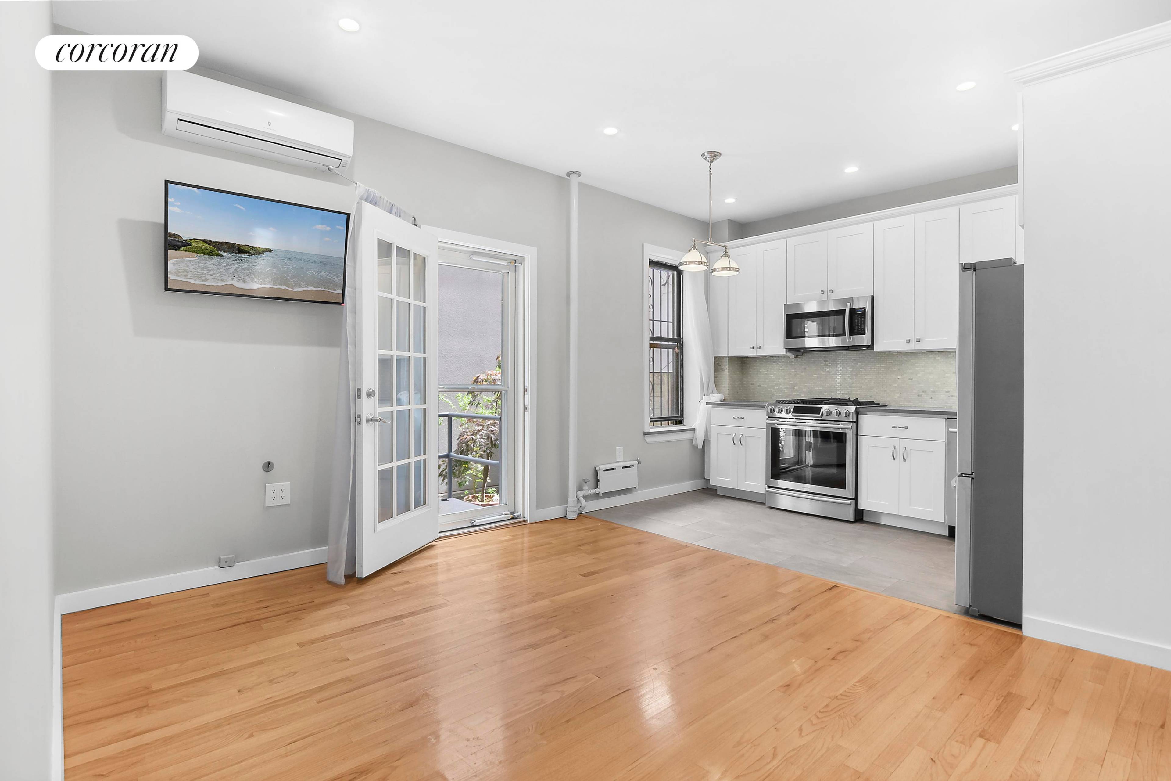 Live on the Park ! Offering location, exclusive backyard patio, two baths, washer dryer, split air, modern kitchen and Prospect Park !