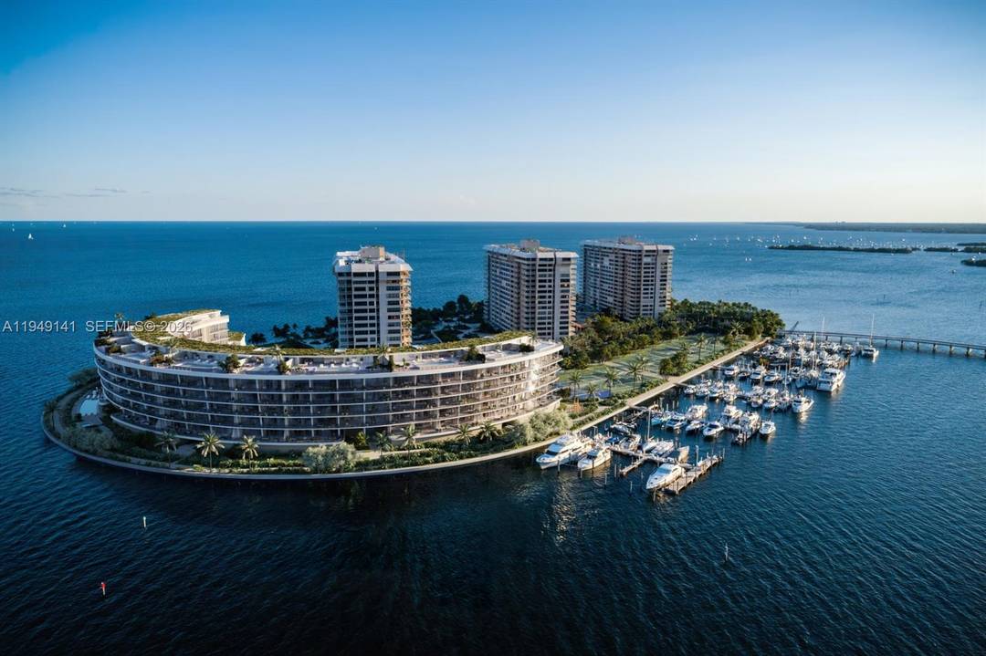 Remarkable unit at a private island in Coconut Grove.