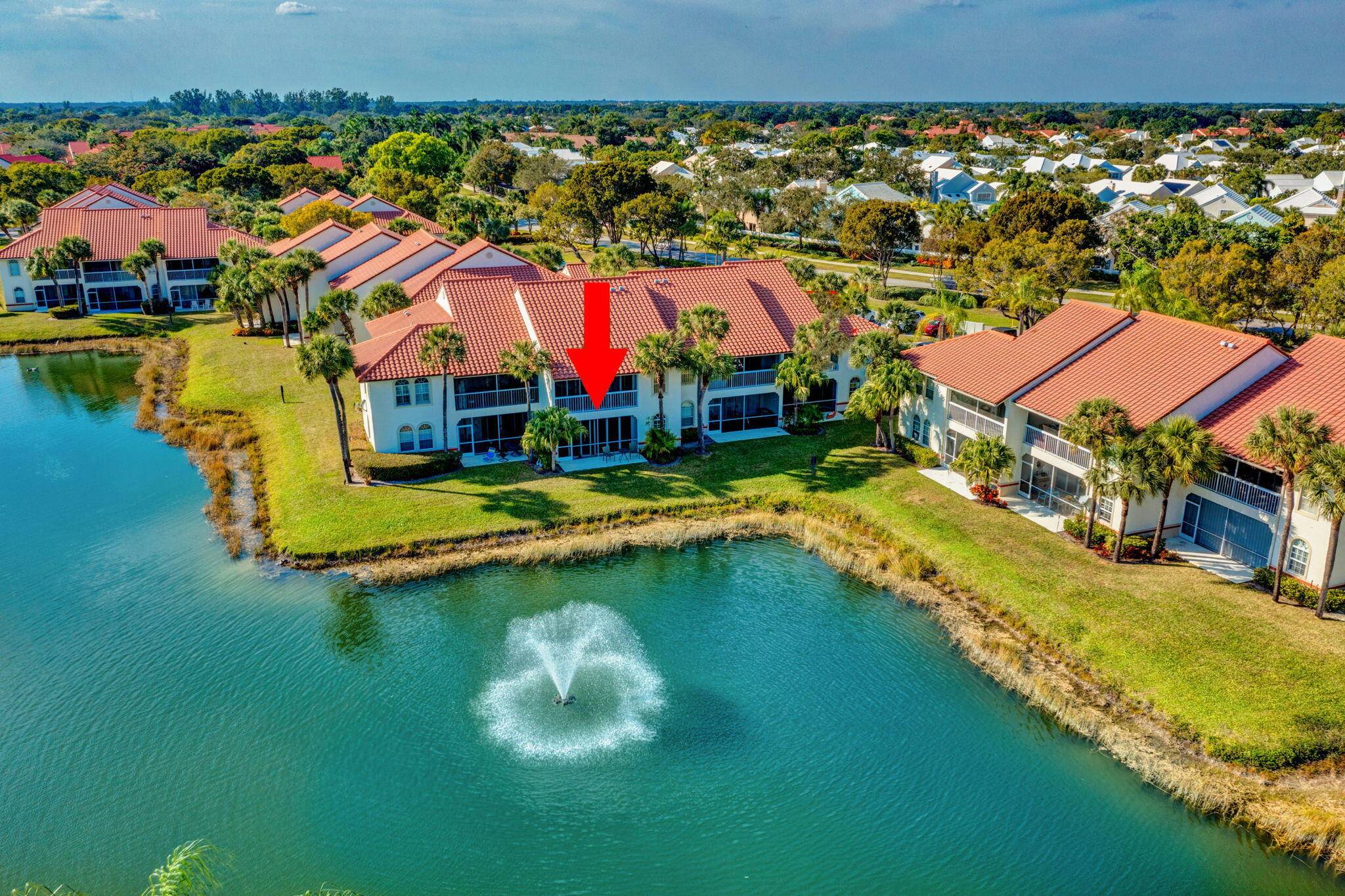 Unique 2 Bedroom 2 bath lakefront condo with hurricane impact windows all around including the porch creating an extra room !