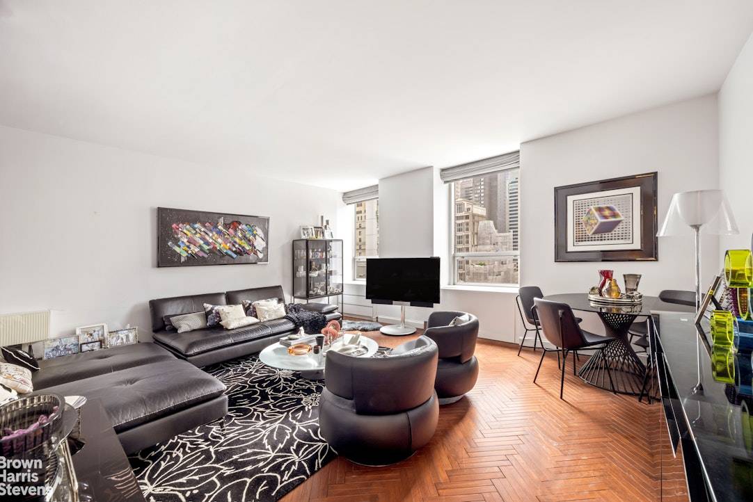 Located in the world renowned and award winning Museum Tower Condominium, this very special East facing one bedroom apartment features 743 square feet, and nine foot ceiling heights.