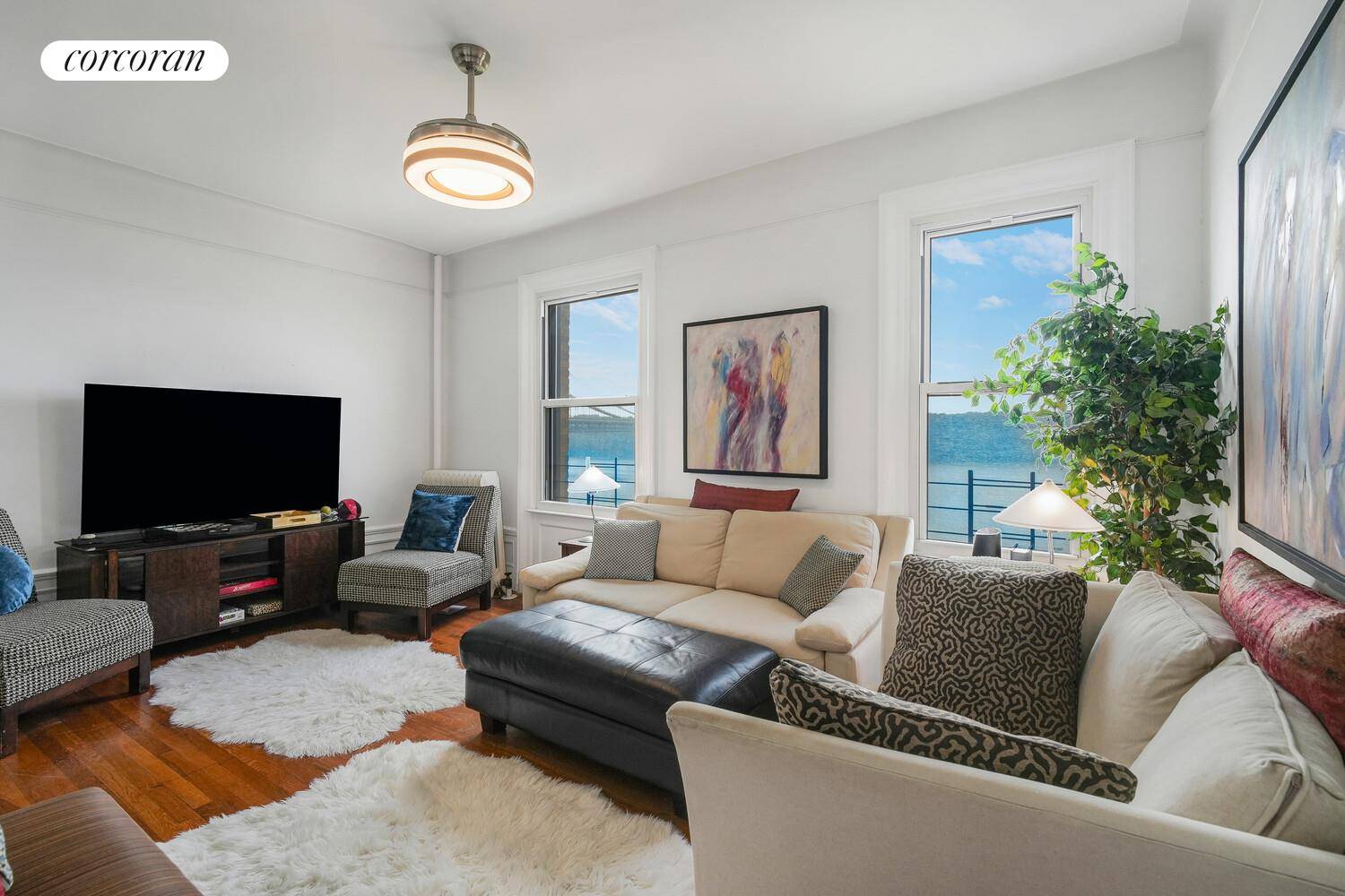 Expansive, Flex 2 Bed With Water Views at 875 West 181st Street 4L This adorable apartment has been meticulously maintained as a pied a terre by the current owners.