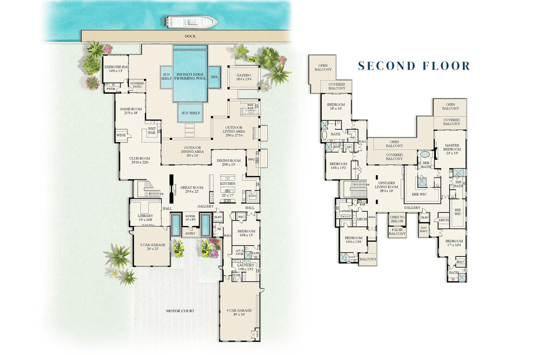 Introducing an exquisite Intracoastal Signature Estate by SRD Building Corp, nestled within Boca Raton's most prestigious community, the Royal Palm Yacht amp ; Country Club.