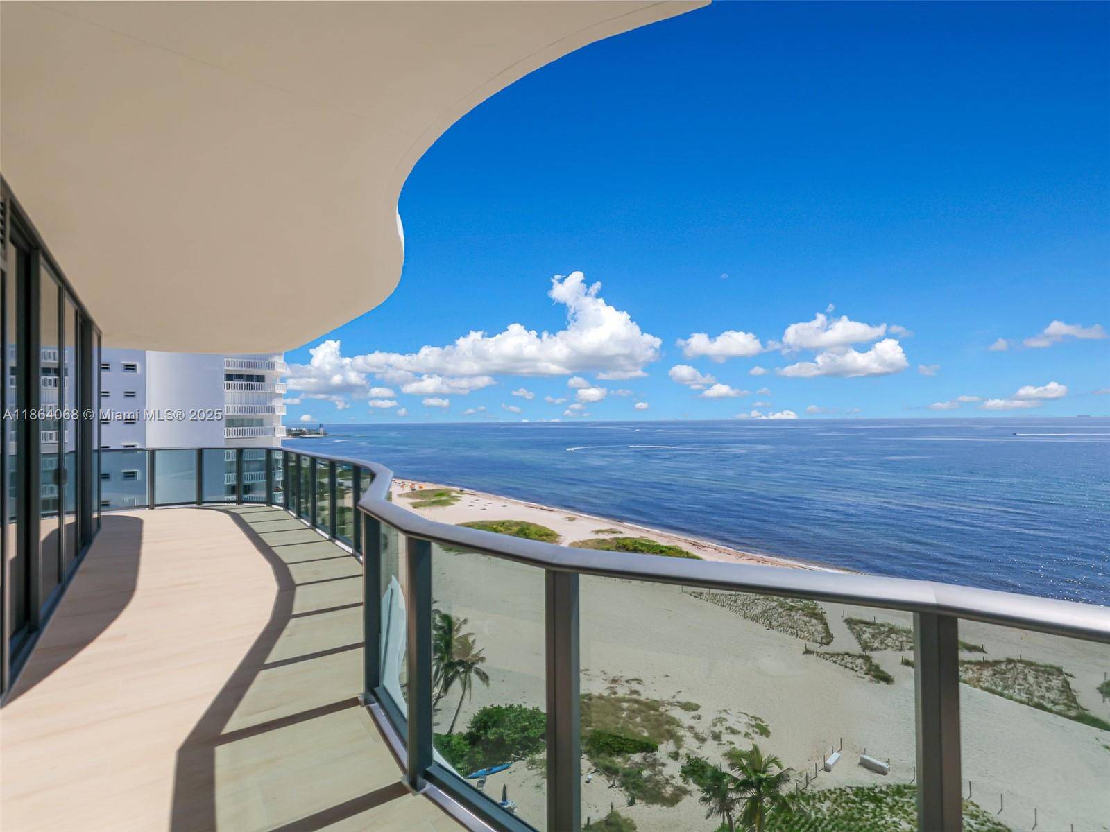Stunning new 3BR 3. 5BA residence at Casamar in Pompano Beach with direct oceanfront and Intracoastal views.