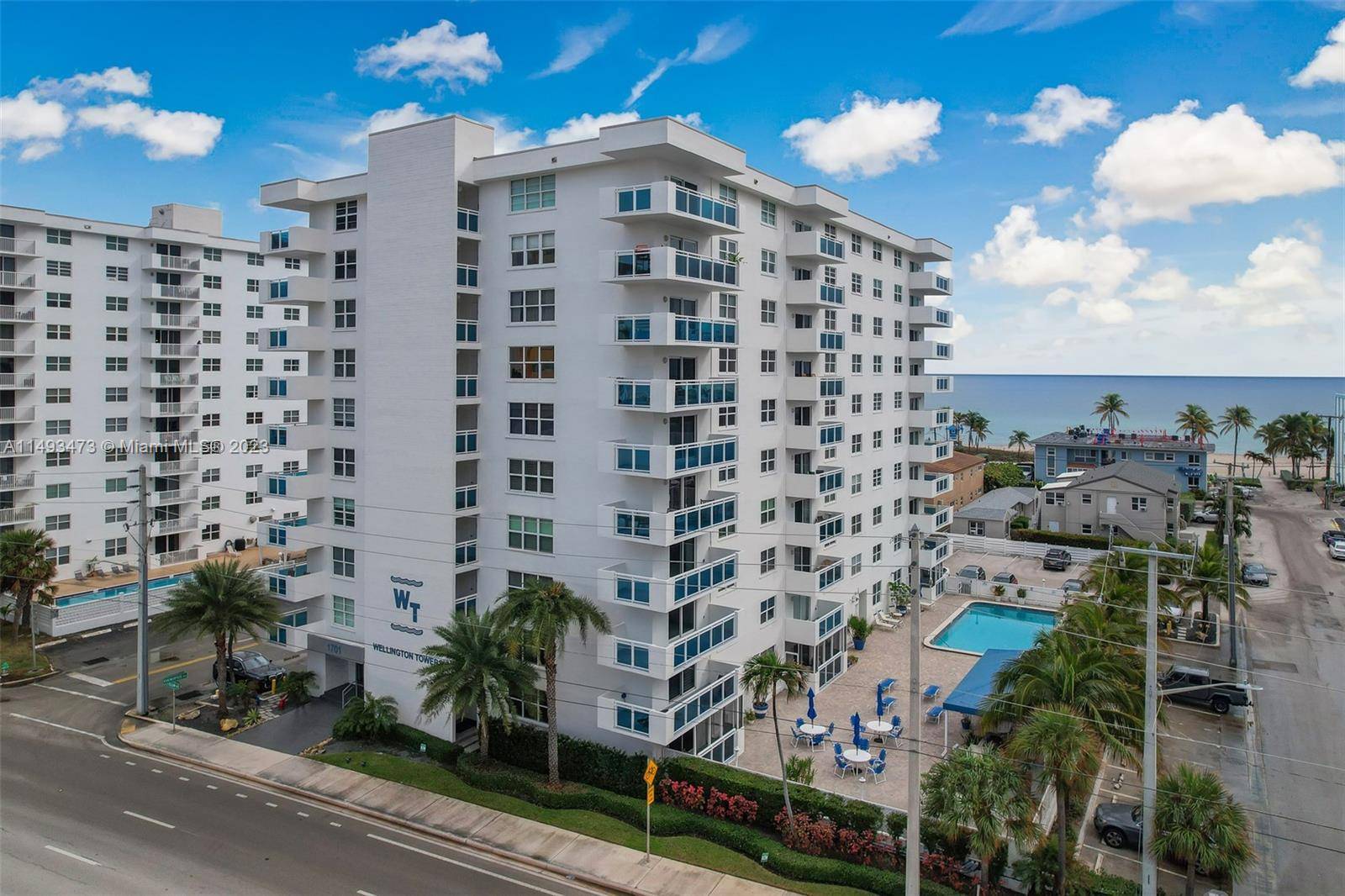 Beautiful and spacious corner unit located steps from the ocean in Hollywood Beach.