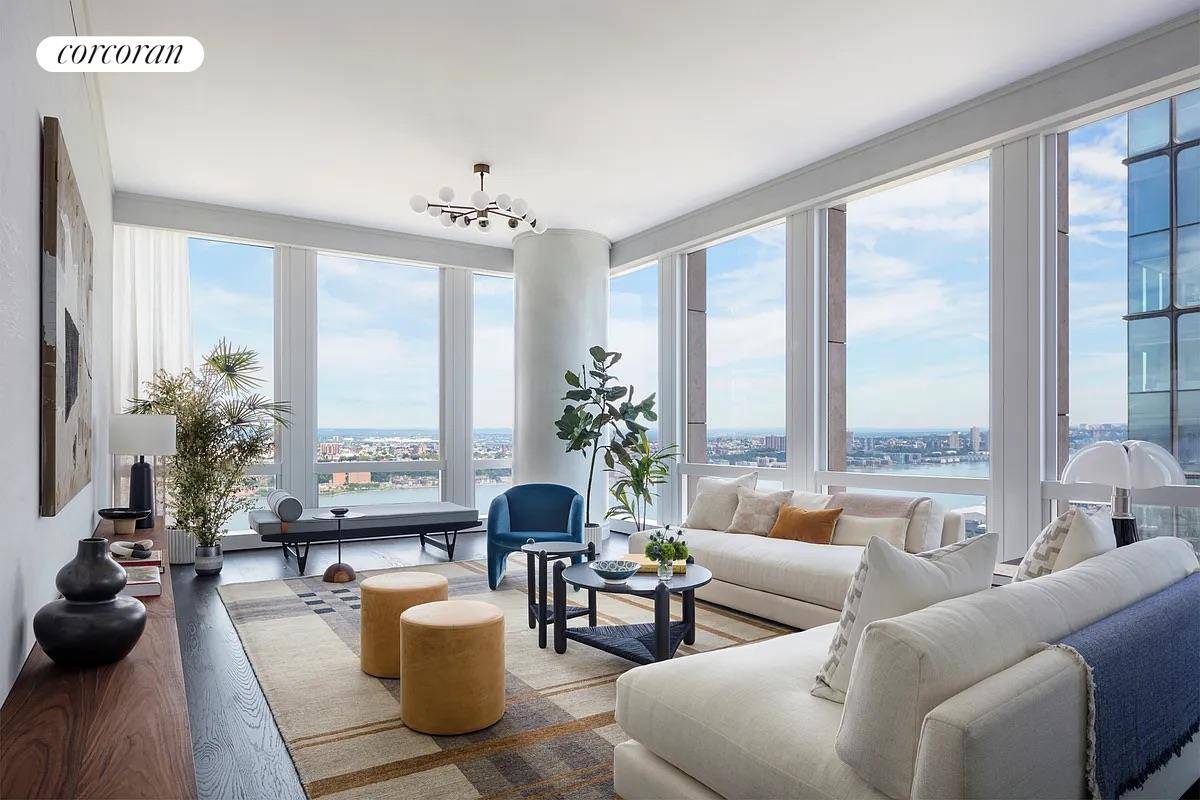 EXPERIENCE SPECTACULAR VIEWS OF THE HUDSON RIVER FROM THIS GRACIOUS CORNER TWO BEDROOM HOME.