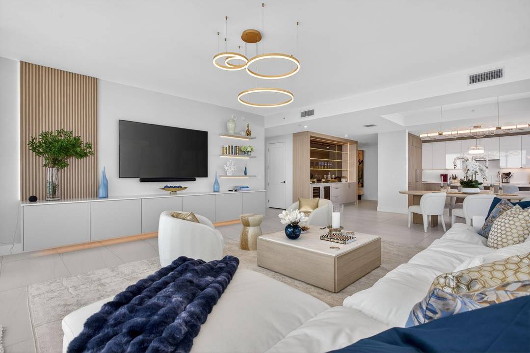 Available as a fully furnished annual rental, this exceptional northeast corner residence at Selene Oceanfront Residences showcases the highly sought after Sand Castle floorplan.