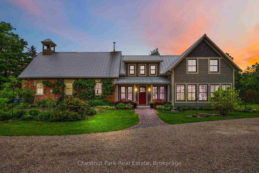 Welcome to one of Grey County's most extraordinary properties a masterfully restored 1884 red brick schoolhouse transformed into a remarkable country estate with over 5, 000 sf of living space ...