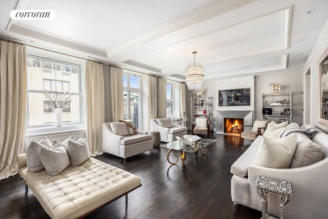 Occupying the entire 8th floor of 3 East 84th Street, this extraordinary sun flooded ten into nine room residence has three large bedrooms plus a library or fourth bedroom, and ...