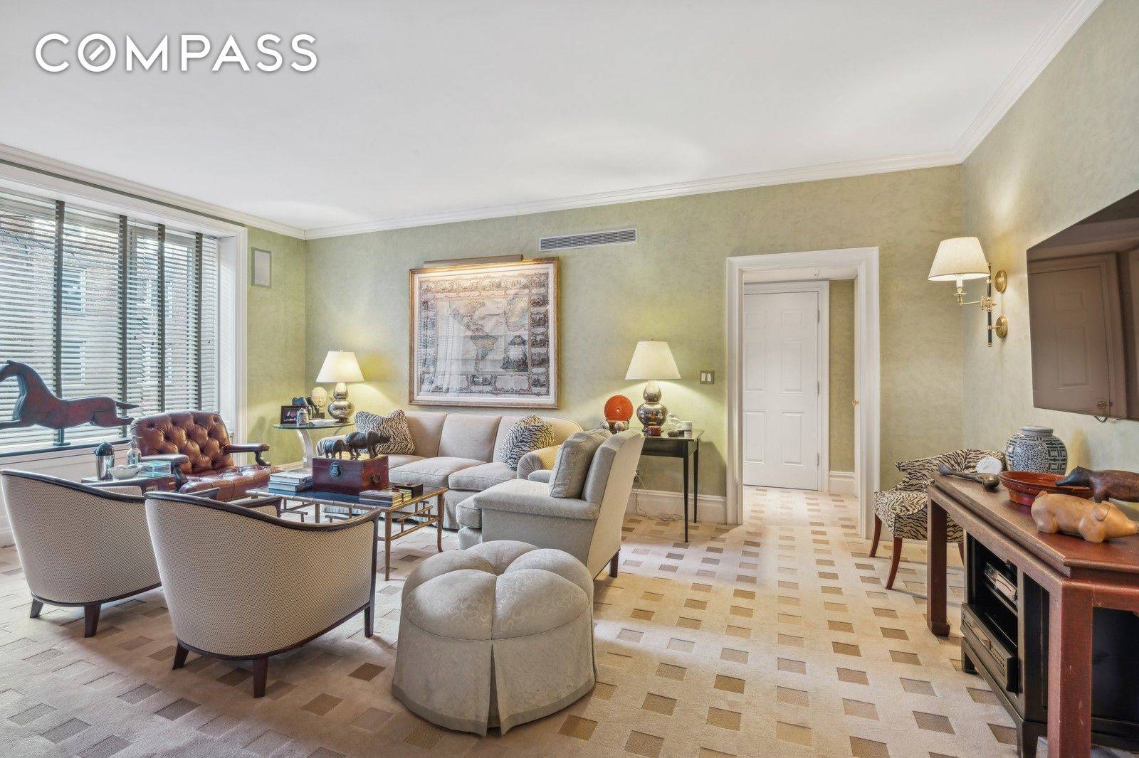 This is an exceptional co op designed by a noted New York City interior decorator.