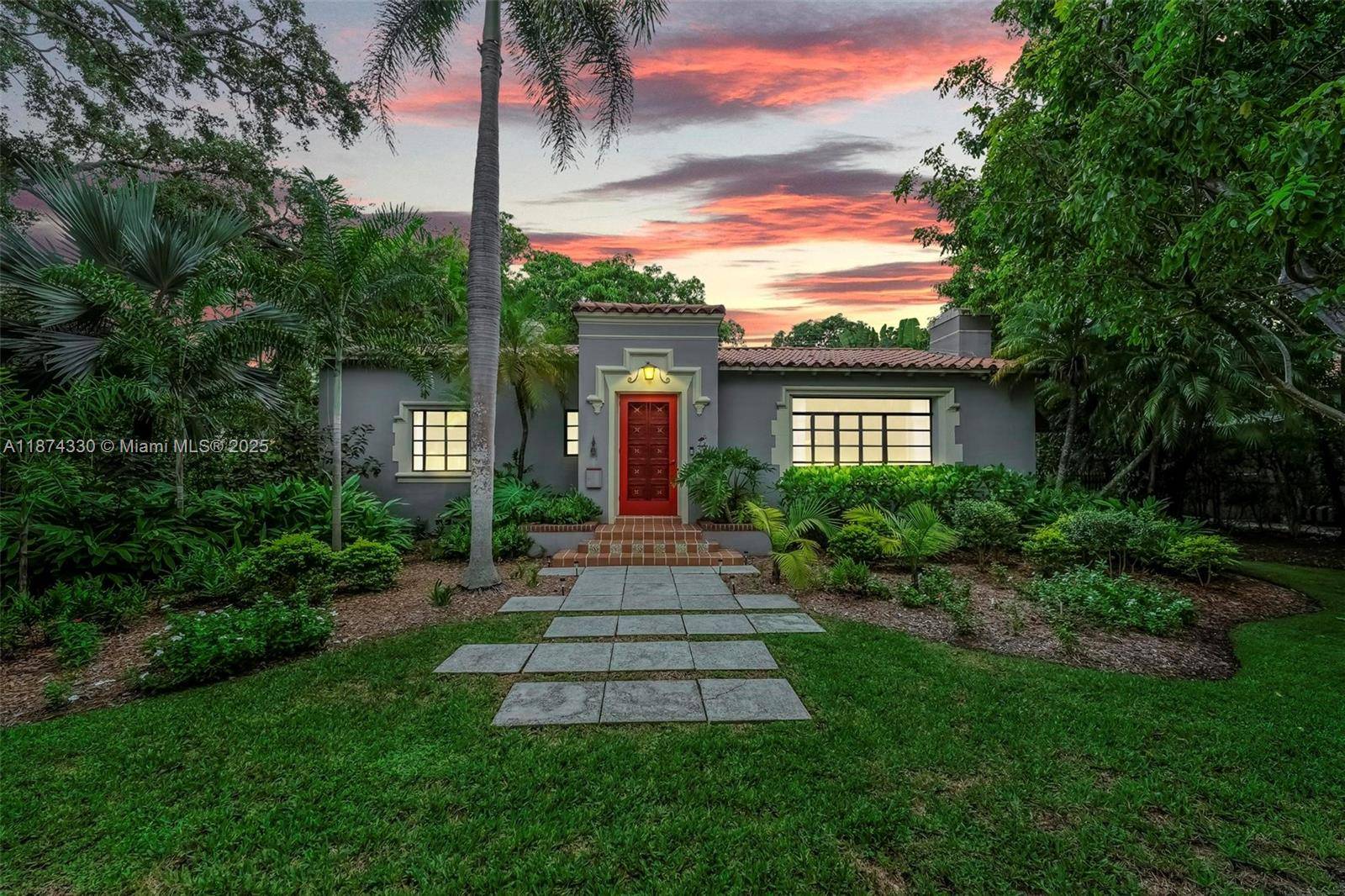 Discover a rare 1938 Mediterranean Revival in exclusive gated community of Morningside.