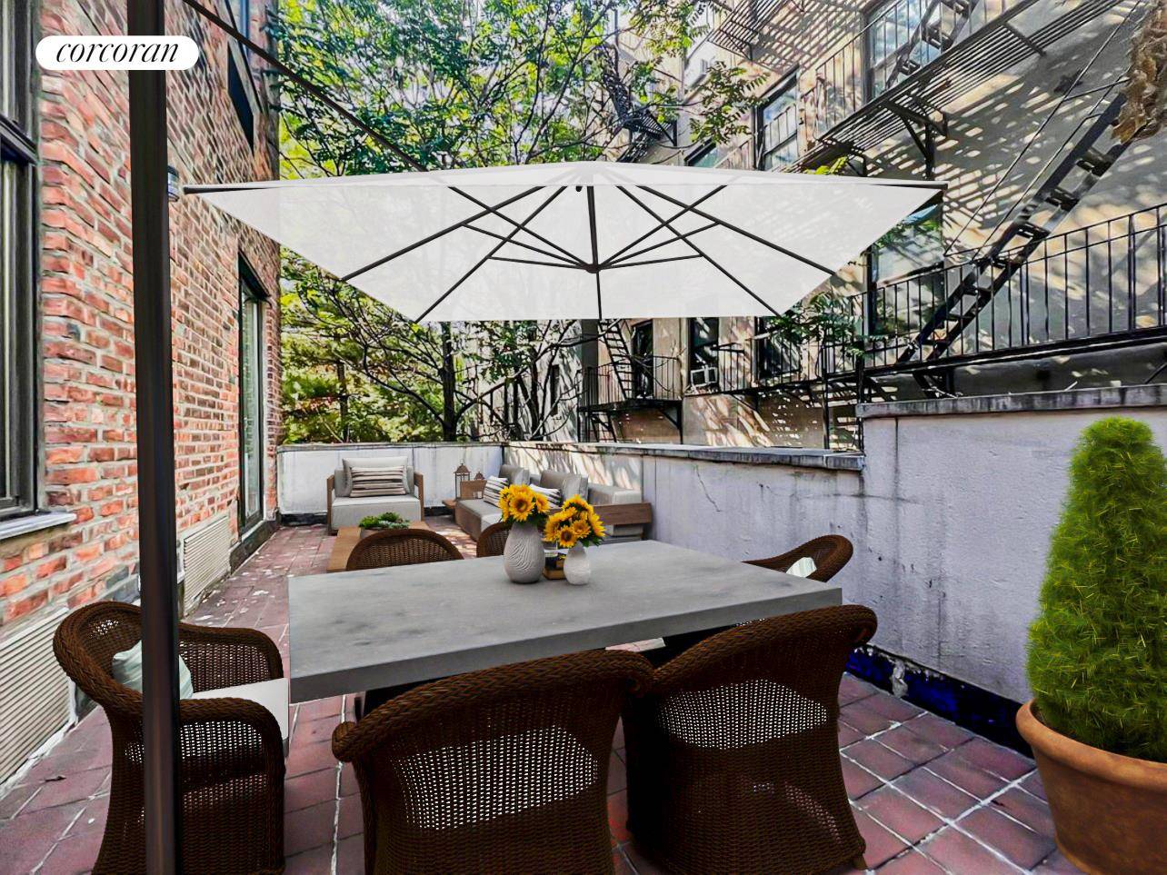 Spectacular 2 bedroom with HUGE private terrace and loft like 12 Ft ceilings high.