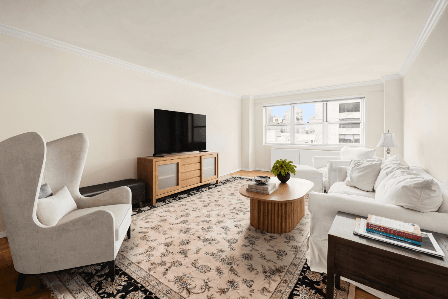 Welcome home to this bright and inviting two bedroom apartment with stunning open views of the Upper West Side skyline and landmarks, including Lincoln Center, Fordham University School of Law, ...